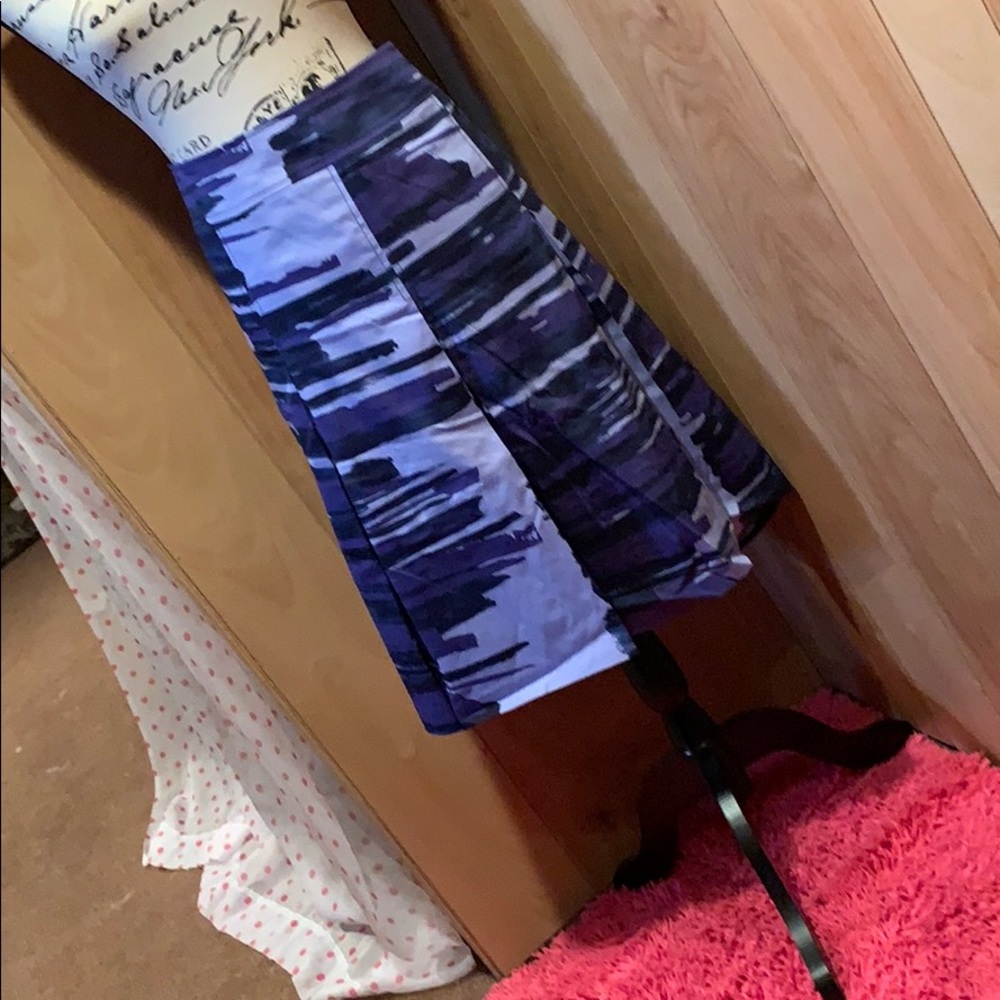 Gorgeous purples and blues pleated skirt